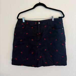Croft & Barrow Navy Skort w/ Red Lobster Embroidery | Size 14